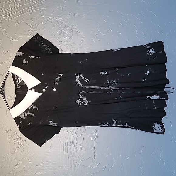 Killstar Dye Fast Babydoll Dress with Collar NWOT - Picture 2 of 8